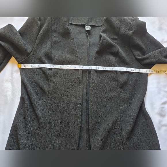 SHEIN Black Open Front Blazer Jacket Women’s Medium Cardigan Style - Picture 4 of 5